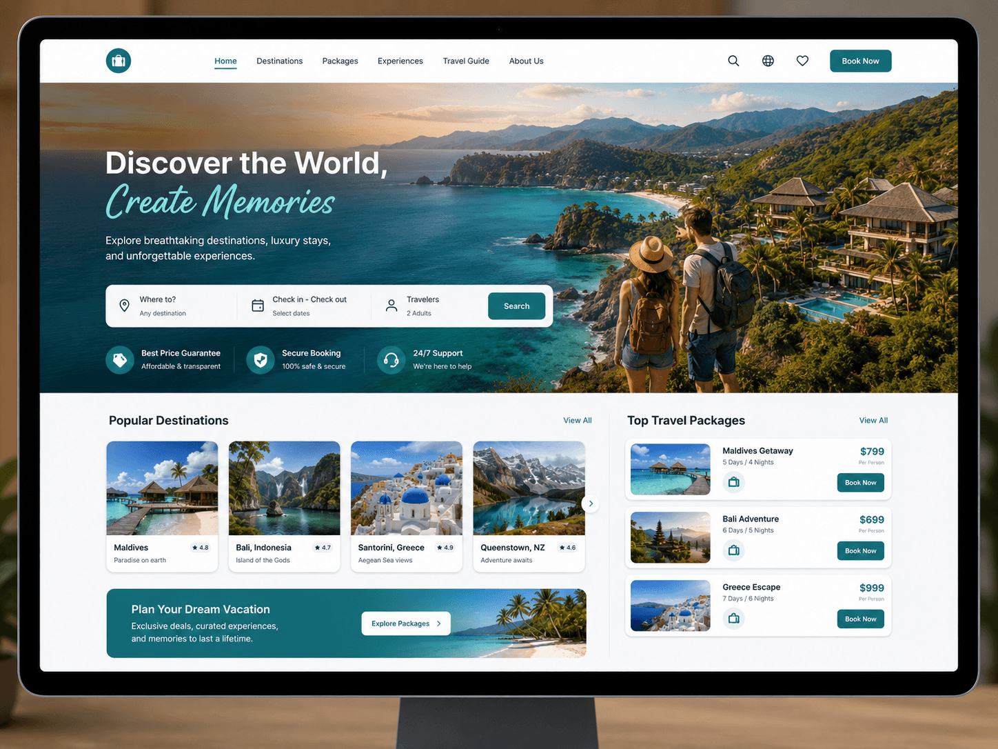 SaaS website project preview