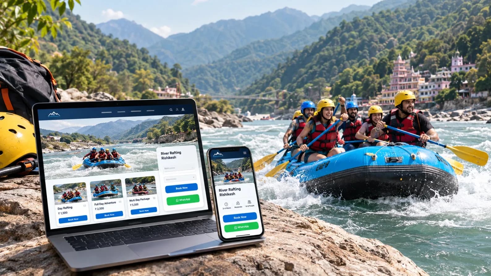 River Rafting & Adventure Tourism Website Design Rishikesh